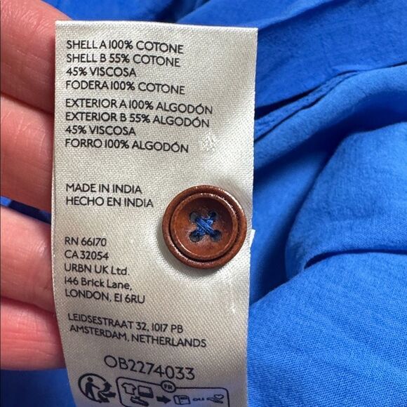 Anthropologie Pilcro Sleeveless Twofer Midi Dress Cornflower Blue M NWT - Picture 7 of 8